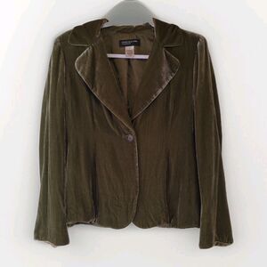 Jones New York collection silk blend green blazer size 4 Ethereal